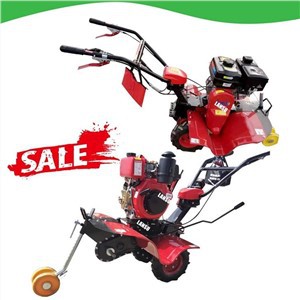 Cultivador de granja y jardín de fábrica de China 6.5HP, 9HP, 15HP Multi-Fuction Gasolina/Diesel Power Tiller con Weeder/Zanjadora/Ditcher