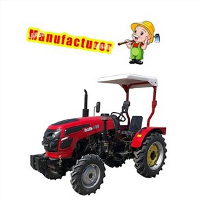 Tractor agrícola de ruedas de granja diésel de cuatro ruedas de 55kw con cabina (75HP y 4WD)