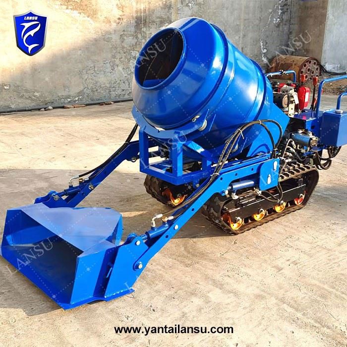 Mini Crawler Type Cement Concrete Mixer Mortar Mixing Machine