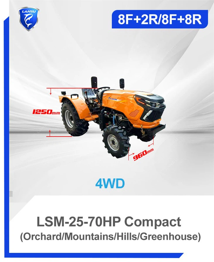 Pequeña granja agrícola compacta mini tractores agrícolas jardín agrícola agricultura mini traktor 4x4 tractor